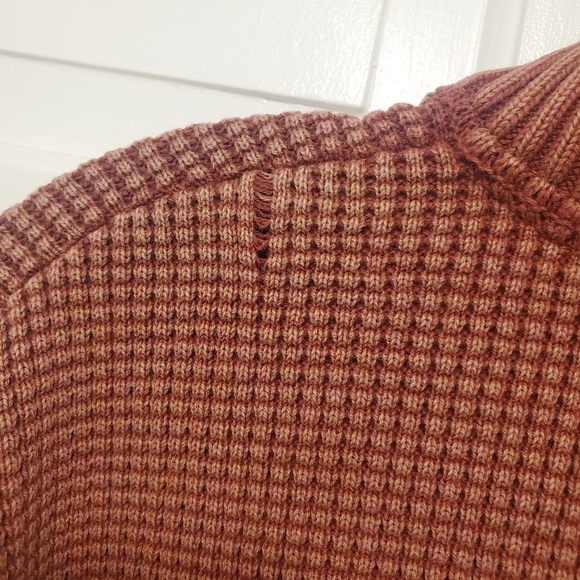 Lucky Brand Waffle Feel Heavy Knit Pullover Size Medium Casual - Picture 7 of 7